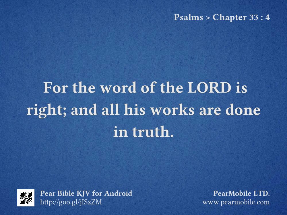 Psalms, Chapter 33:4
